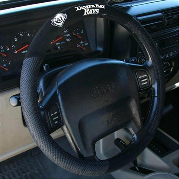Fremont Die Consumer Products Fremont Die  Poly-Suede Steering Wheel Cover - Tampa Bay Rays FR43578